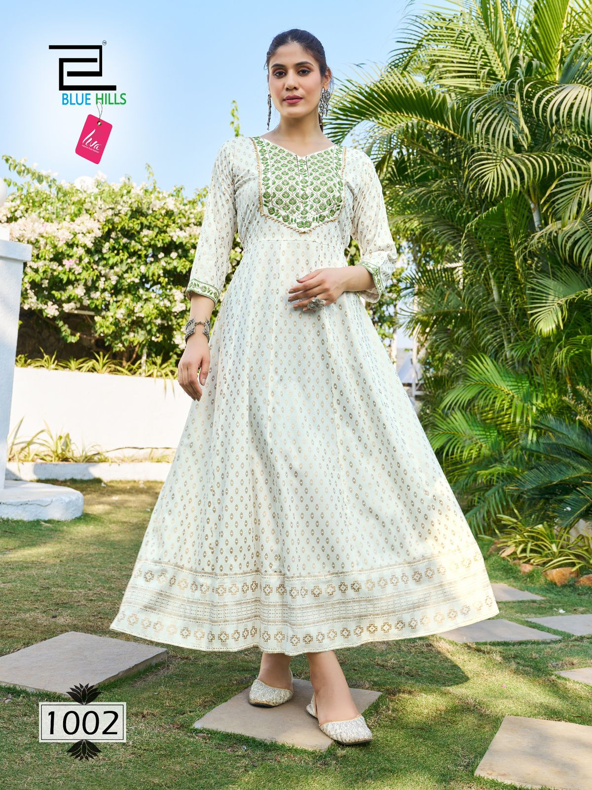 Block Buster By Blue Hills Rayon Foil Print Anarkali Kurtis Wholesale Suppliers In Mumbai
